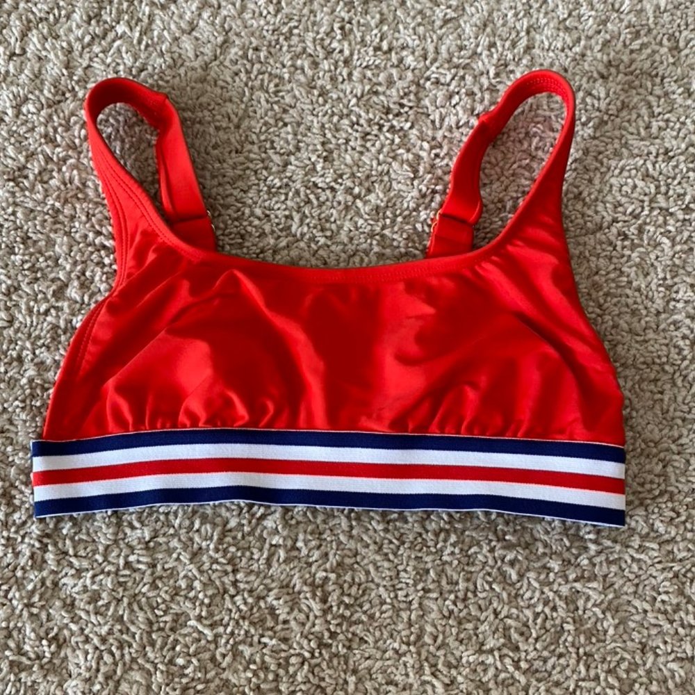 red bikini top